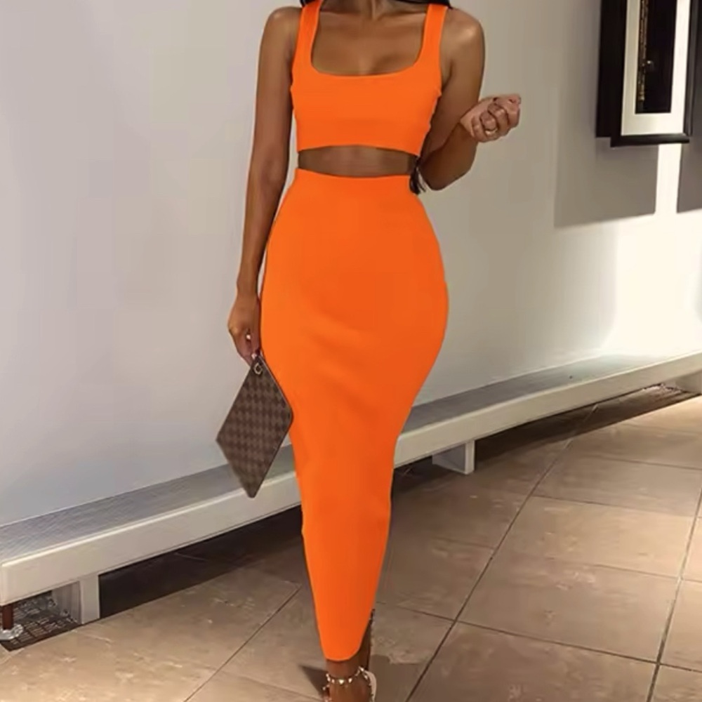 Two Piece Orange Bandage Set